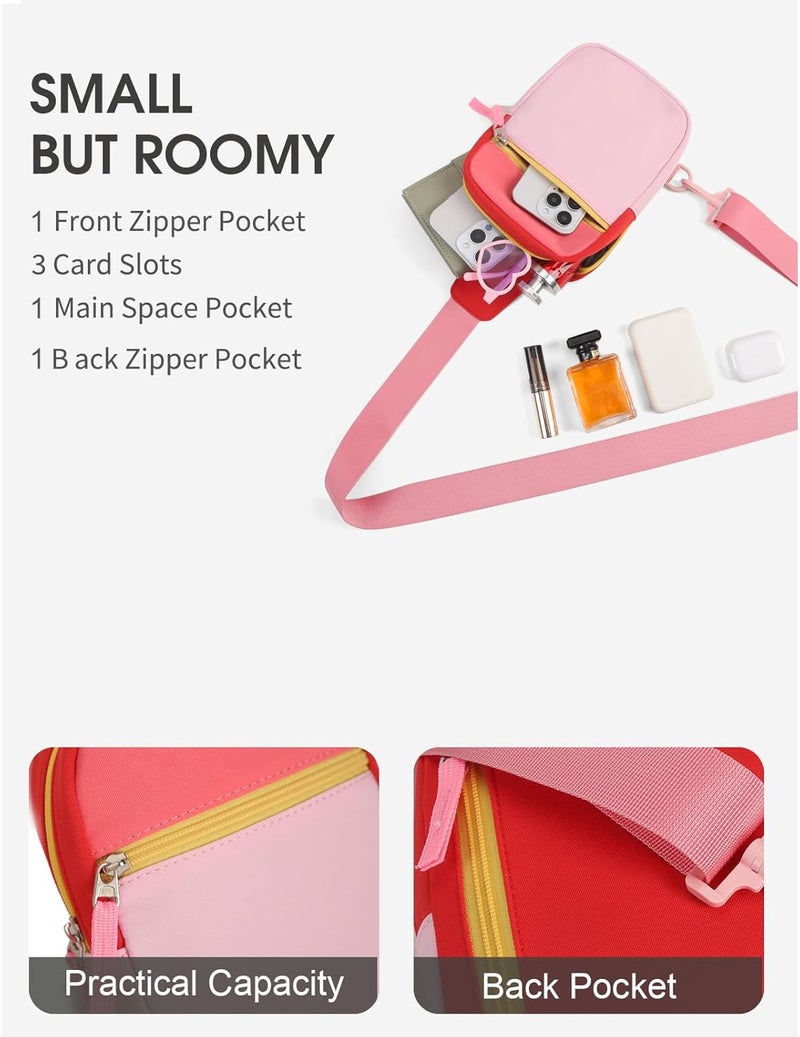 cotmcor Store Valentines Day Gifts for Kids: Fanny Pack Birthday Gift for 8 9 10 11 12 Year Old Teen Girls Trendy Stuff, Preppy Colorblock Crossbody Bag Adjustable Sling Belt Bags Purse for Travel Outdoor - Image 5